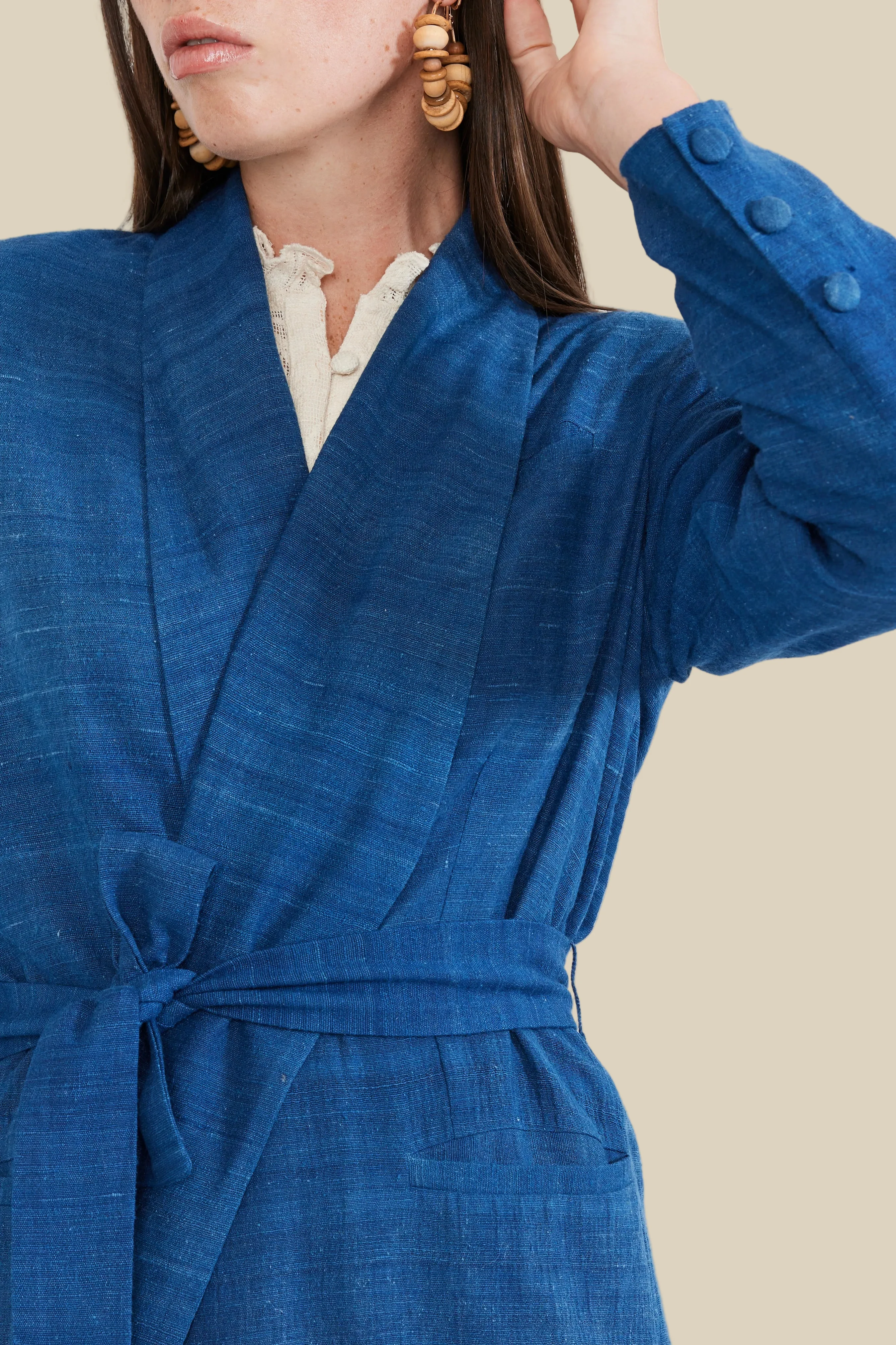 Blazer With Waist Tie - Image 3